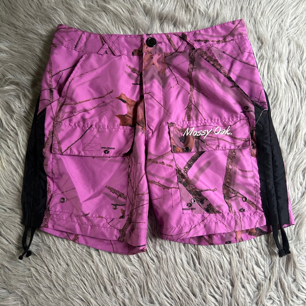 Mossy Oak Swimsuit‎ Bottoms Womens Size Large Purple Camo Swimwear Shorts